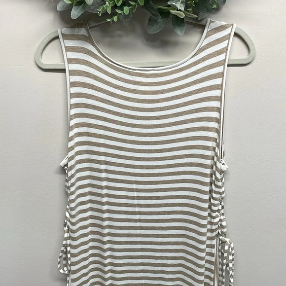 Chico’s Striped Side Lacing Tee Midi Dress US L (Chico’s 2) - Picture 8 of 16